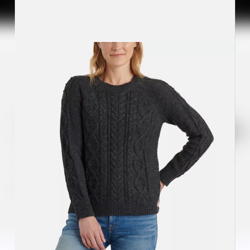Lucky Brand Womens Wool Blend Crew Neck Pullover Sweater Size S